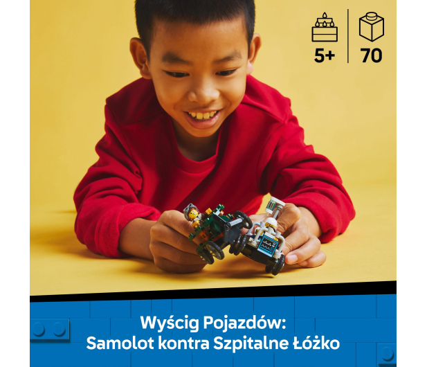 LEGO City 60459 Samolot kontra łóżko szpitalne – zestaw wyścigowy - 1298088 - zdjęcie 4